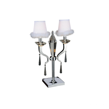 Lujo de plata de acero inoxidable lámpara de mesa decorativa (GT7010-2)